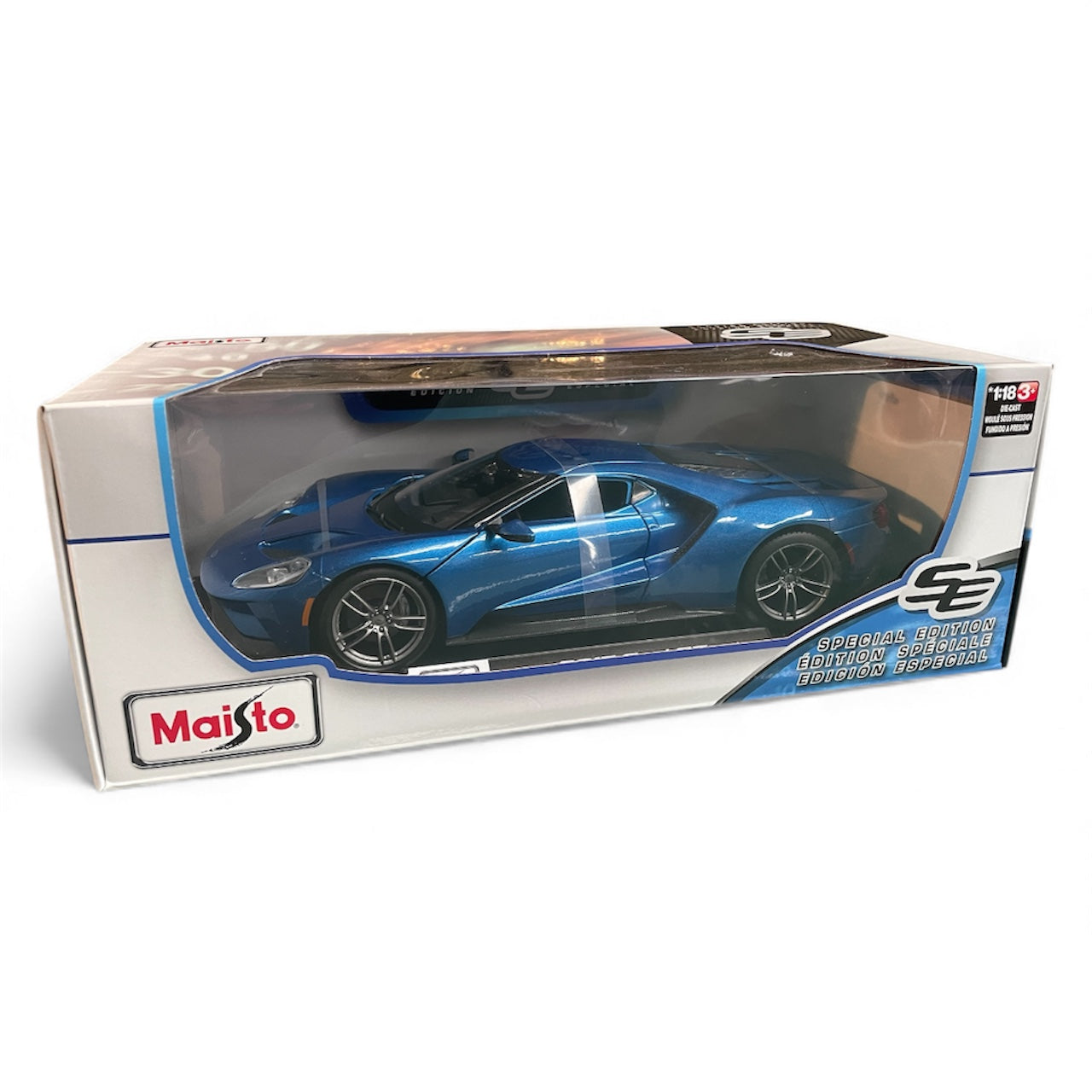 Maisto 1:18 Ford GT 2017 Blue Diecast Model SE Edition