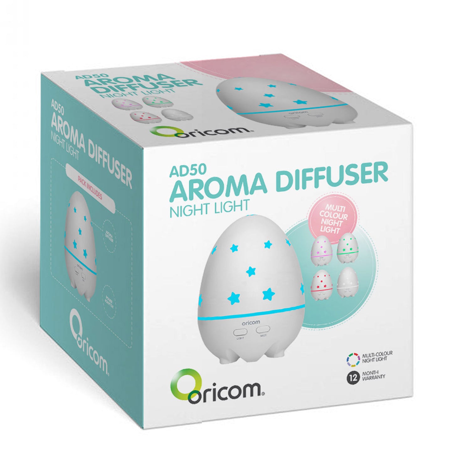 Special Offer - Oricom Aroma Diffuser Humidifier & Night Light Baby Kids Room AD50