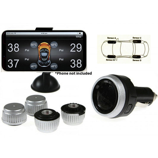 Gator Australia DIY BT Wireless Car Tyre Pressure Monitor App Control TPM iOS Monitoring System