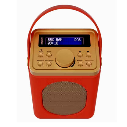 Majority Shelford FM DAB+ Radio Dual Alarm Bluetooth Award Winning - Red