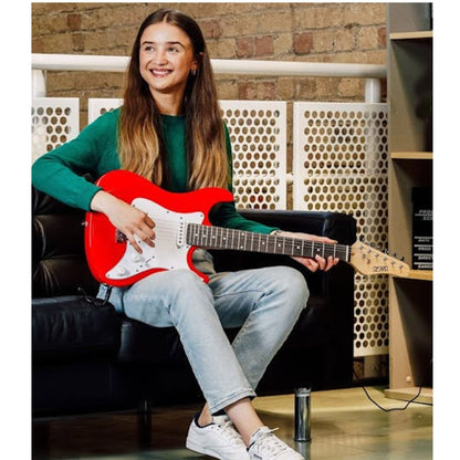 3rd Ave by Nomans 3/4 Size Red Electric Guitar with Accessories Teens Kids Learner 8 to 16