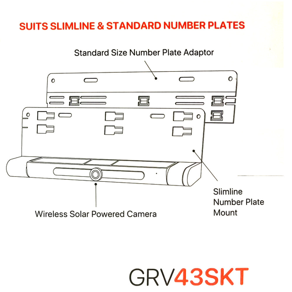 Gator Australia DIY Solar Wireless Reverse Camera Kit Car Van Ute - No Wiring No Drilling
