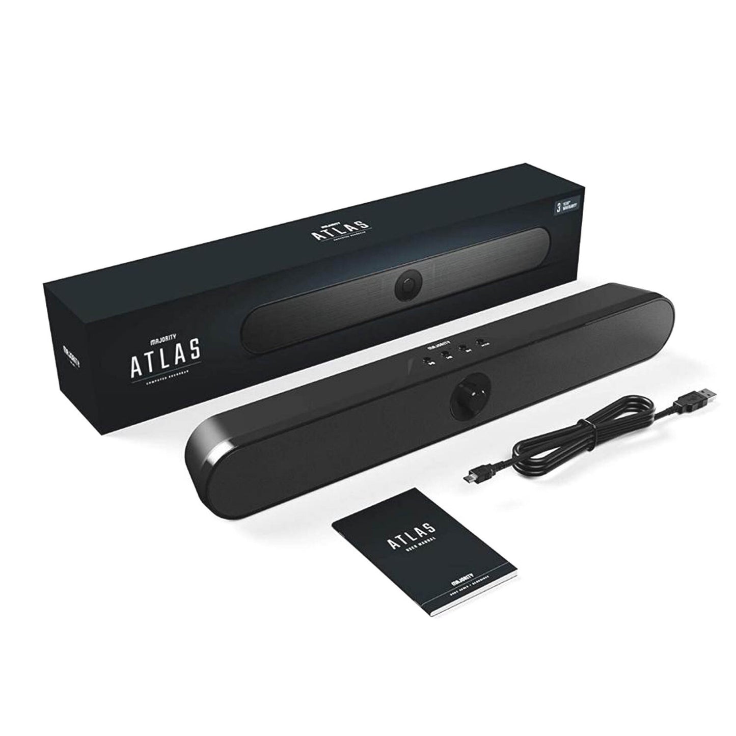 Majority Atlas Portable TV PC Soundbar Award Winnning USB 5V Bluetooth Caravan