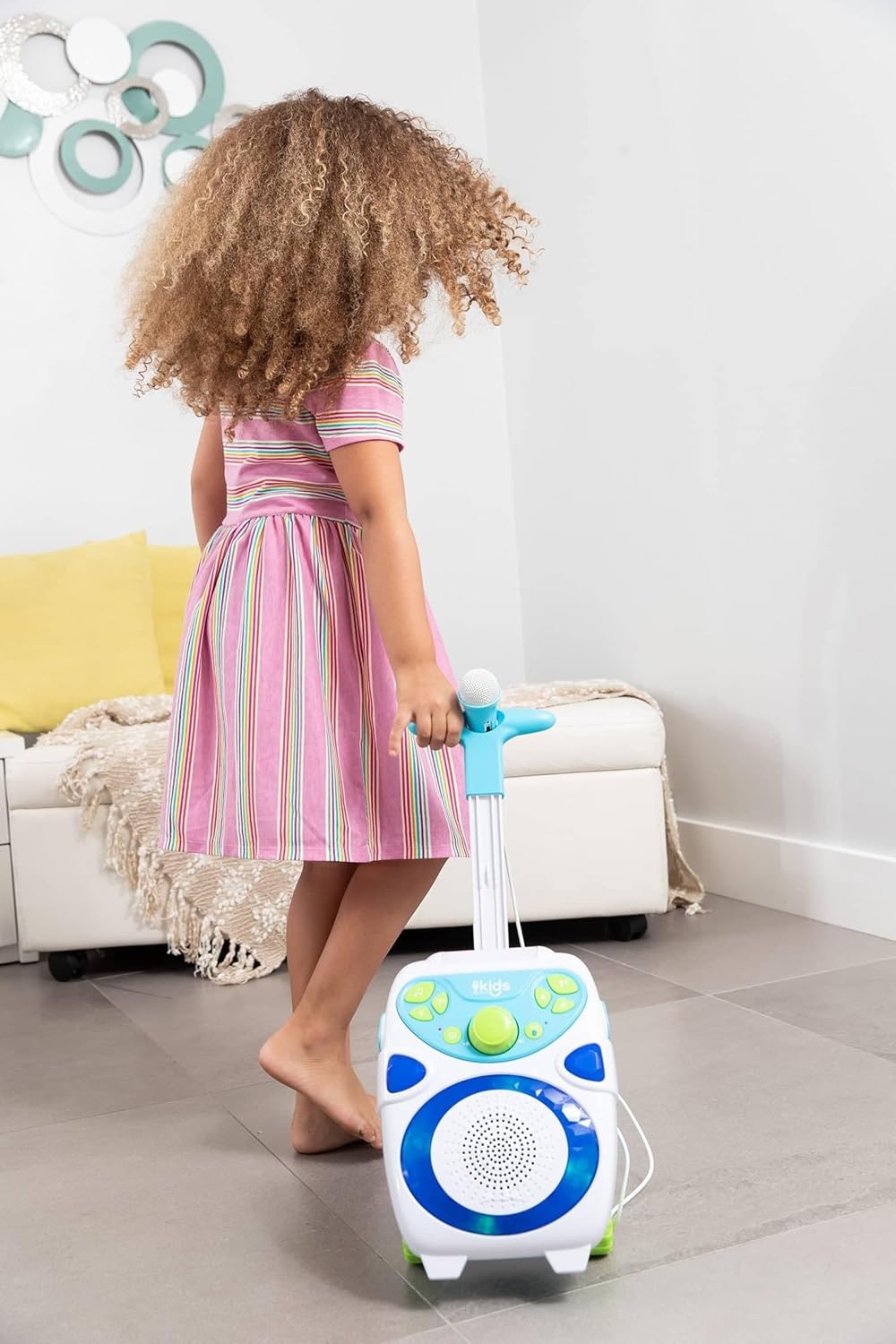 Special Offer - Singing Machine My First Kids Bluetooth Karaoke Speaker with Mic Light Show