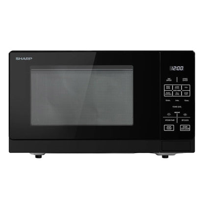 SHARP 25L MICROWAVE OVEN MIDSIZE AUTO MENU DEFROST BLACK R25AOB