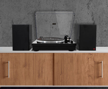 Monster Turntable HiFi System with Speakers Carbon Arm Anti Skate Counter Weight Bluetooth