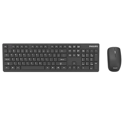 Philips Ergonomic Keyboad and Mouse Set Combo 2.4Ghz Wireless Efficient Work Office C602