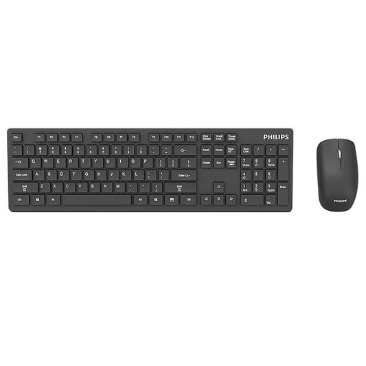 Philips Ergonomic Keyboad and Mouse Set Combo 2.4Ghz Wireless Efficient Work Office C602