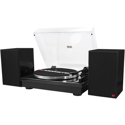 Monster Turntable HiFi System with Speakers Carbon Arm Anti Skate Counter Weight Bluetooth