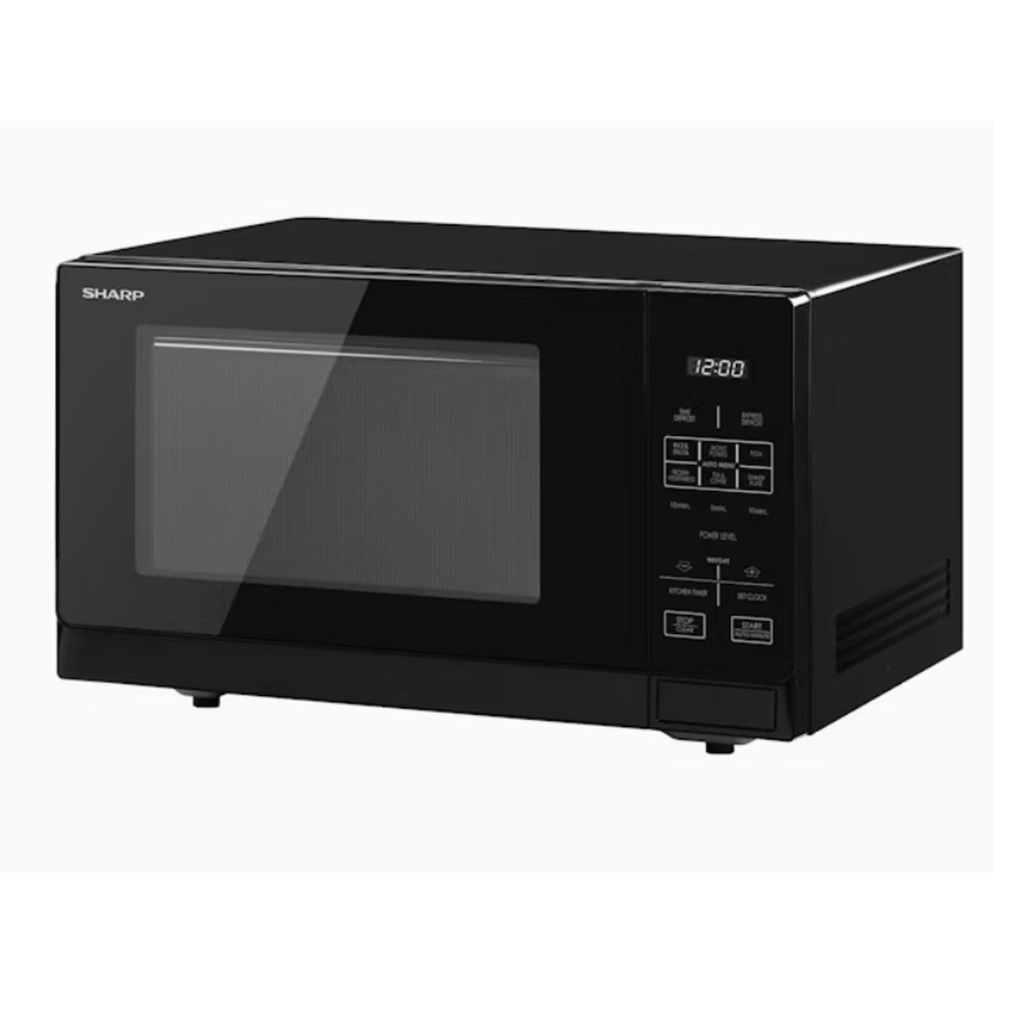 SHARP 25L MICROWAVE OVEN MIDSIZE AUTO MENU DEFROST BLACK R25AOB