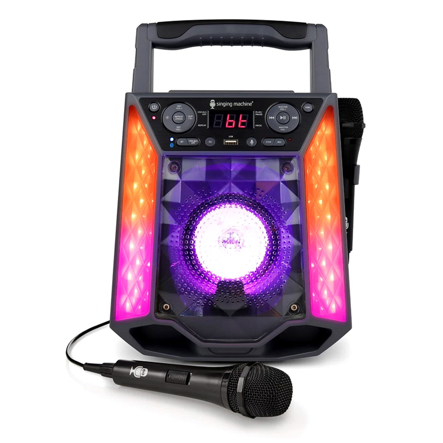 Singing Machine Shine Duets Karaoke Machine Twin Mics Voice Change Bluetooth