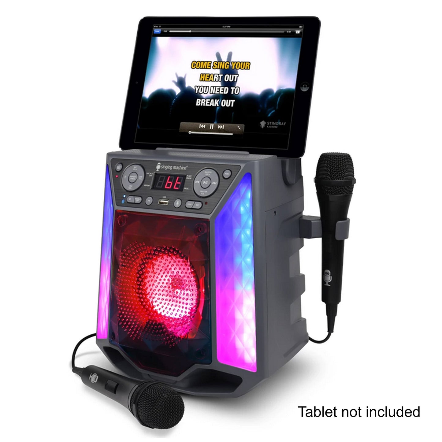 Singing Machine Shine Duets Karaoke Machine Twin Mics Voice Change Bluetooth