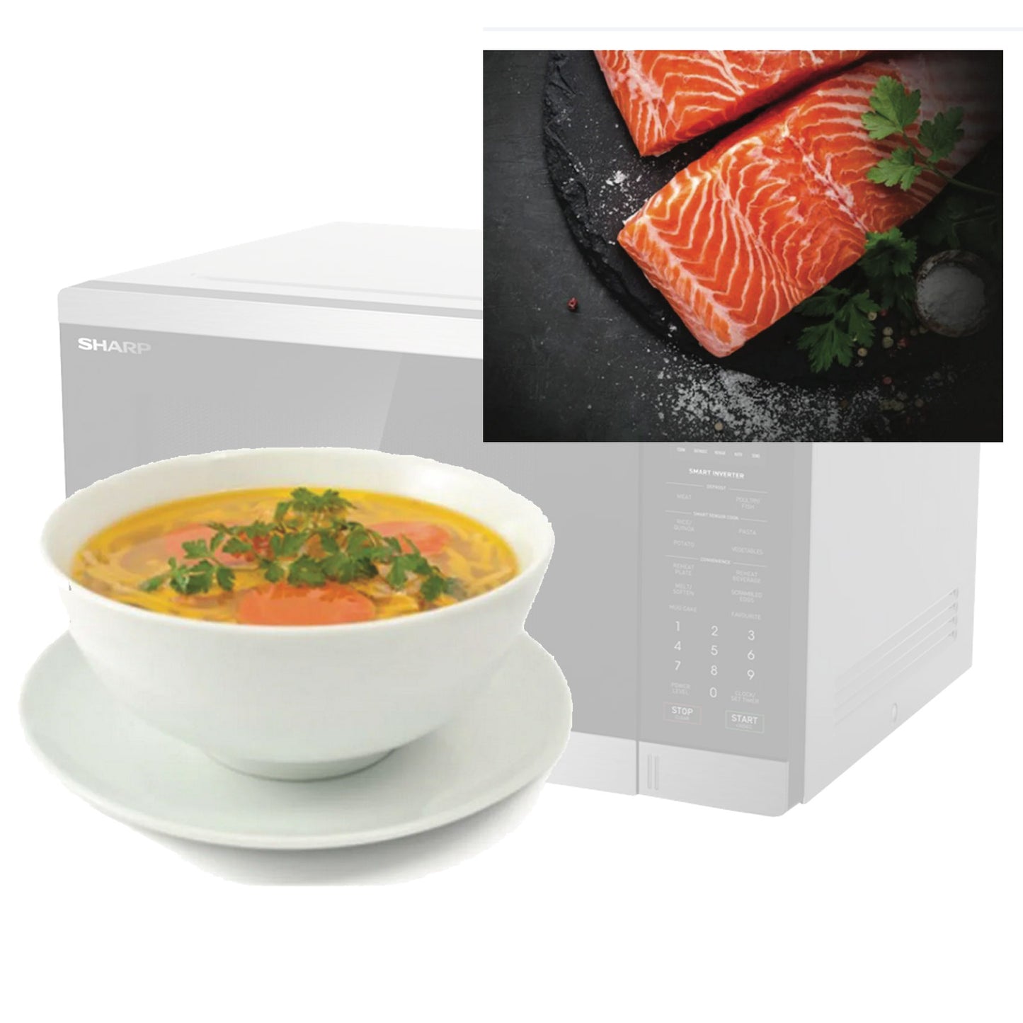 Sharp 34L Smart Inverter Microwave Oven with Inverter & Sensor Stainless Steel R395EST