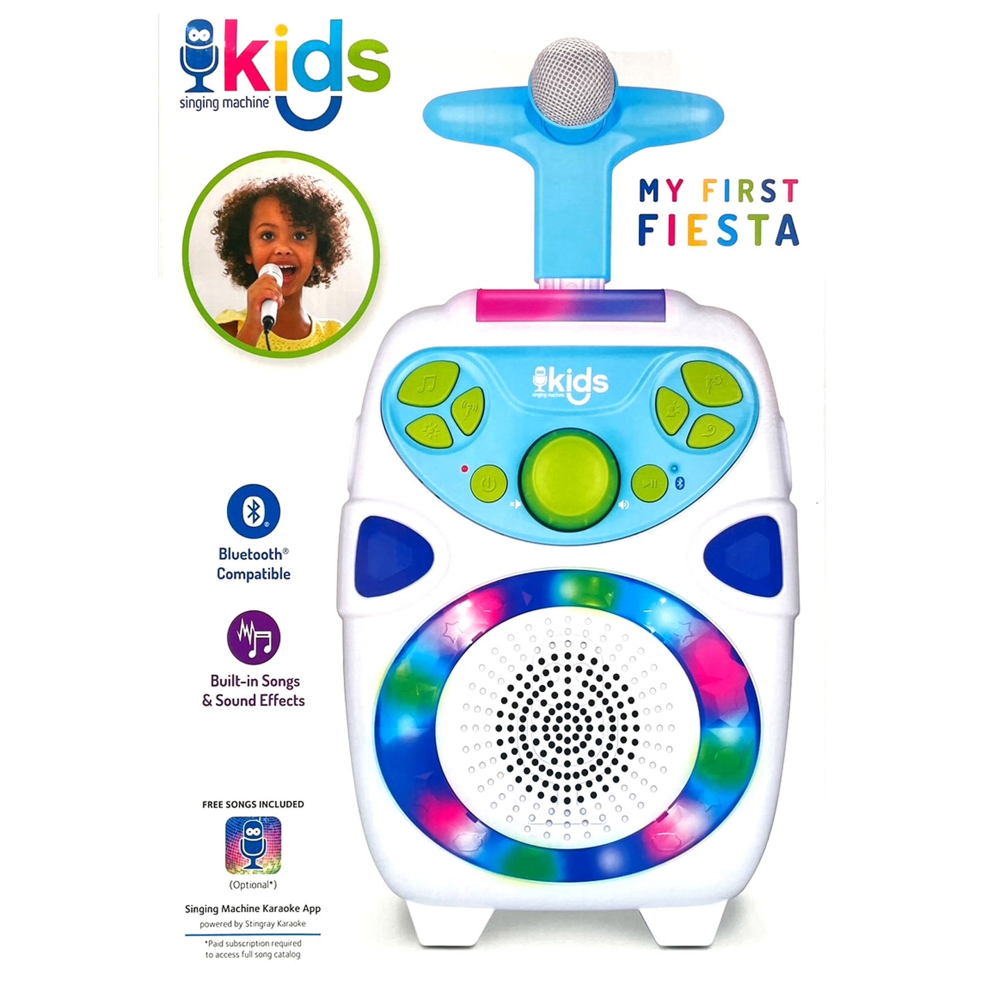 Special Offer - Singing Machine My First Kids Bluetooth Karaoke Speaker with Mic Light Show