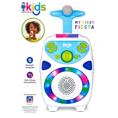Special Offer - Singing Machine My First Kids Bluetooth Karaoke Speaker with Mic Light Show