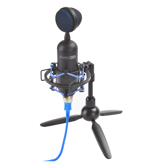 Stadium Pro Vegas USB Cardioid Microphone DJ Podcast Gaming Live Voiceover