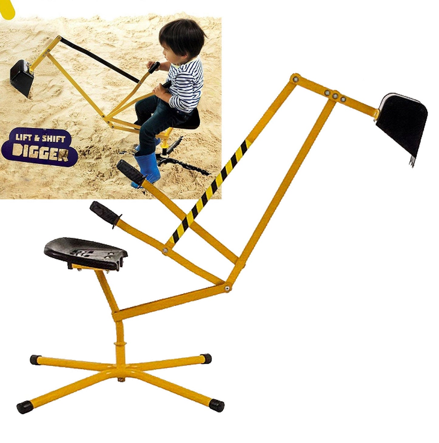 Multi Action Metal Sand Digger Backyard Sandpit Toy