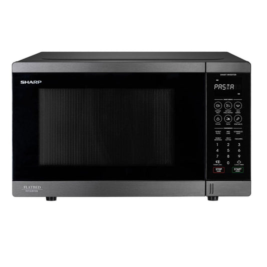 Sharp 32L 1200w Flatbed Microwave Oven Black Stainless Steel SM327FHBS