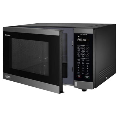 Sharp 32L 1200w Flatbed Microwave Oven Black Stainless Steel SM327FHBS