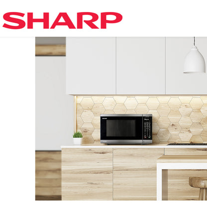 Sharp 32L 1200w Flatbed Inverter Microwave Oven White SM327FHW