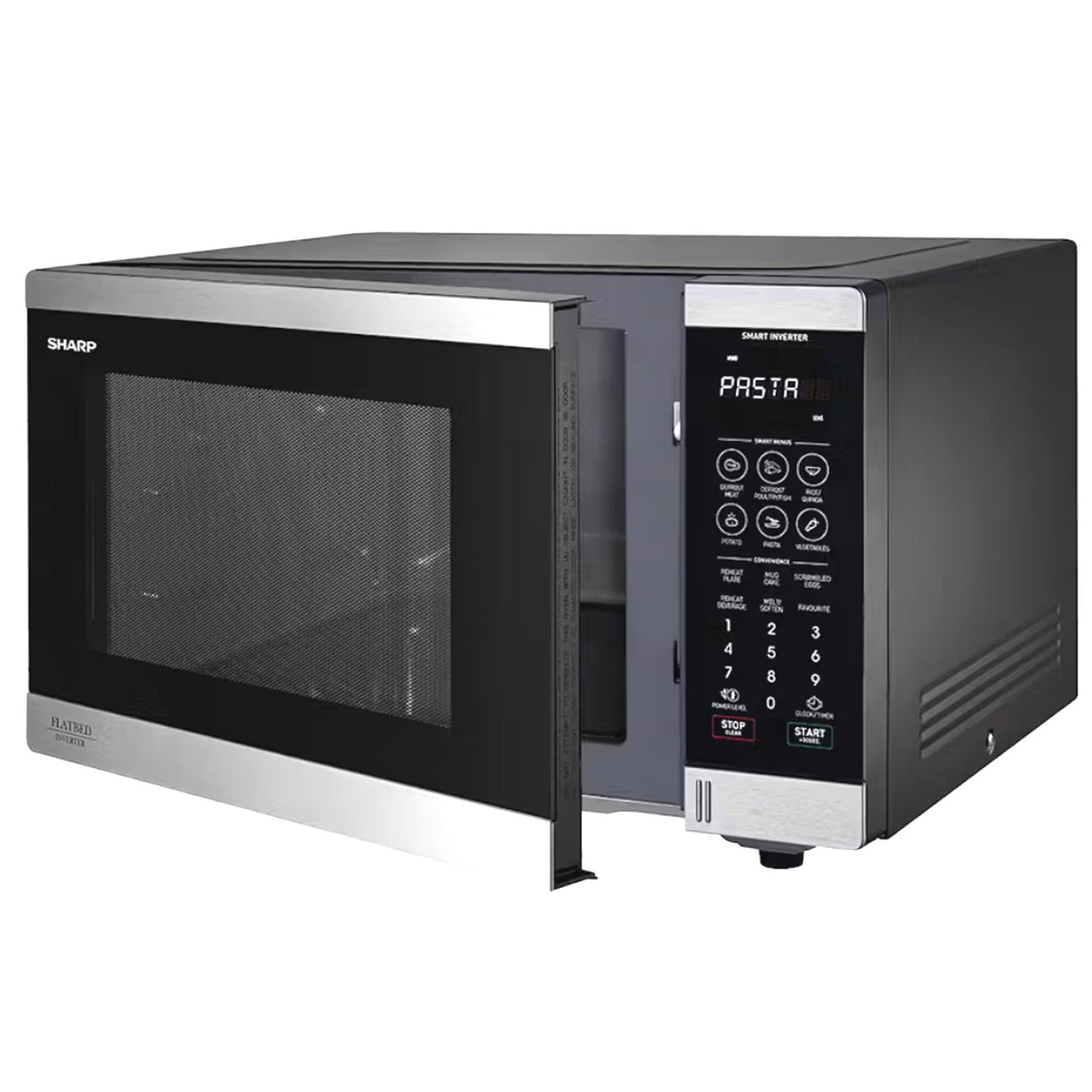 Sharp 32L 1200w Flatbed Microwave Oven Stainless Steel SM327FHS