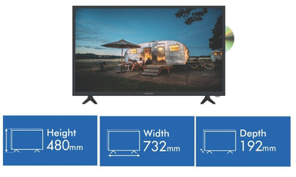 Linsar 32 inch HD Digital TV DVD Player Combo 12v / 240v Caravan L32C12V
