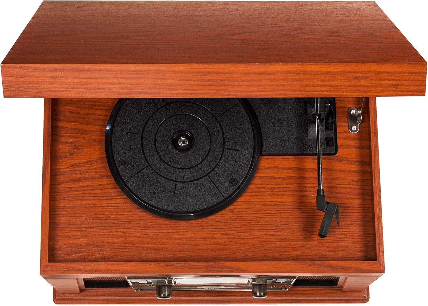 Crosley Lancaster Turntable 5 in 1 Wooden Music Centre CD Cassette Radio Bluetooth