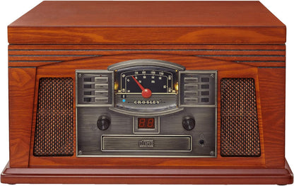 Crosley Lancaster Turntable 5 in 1 Wooden Music Centre CD Cassette Radio Bluetooth