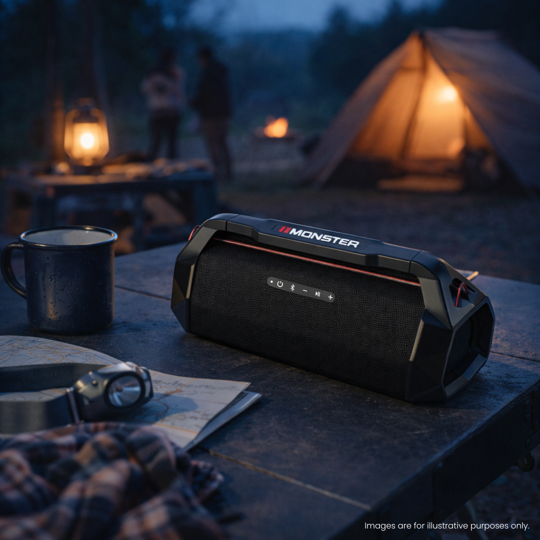 Special Offer - Monster Big Sound Street Boombox Portable Bluetooth Speaker Waterproof USB Rechargeable
