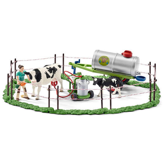Schleich Farm World Cow Family On The Pasture Figure Play Set SC 41428