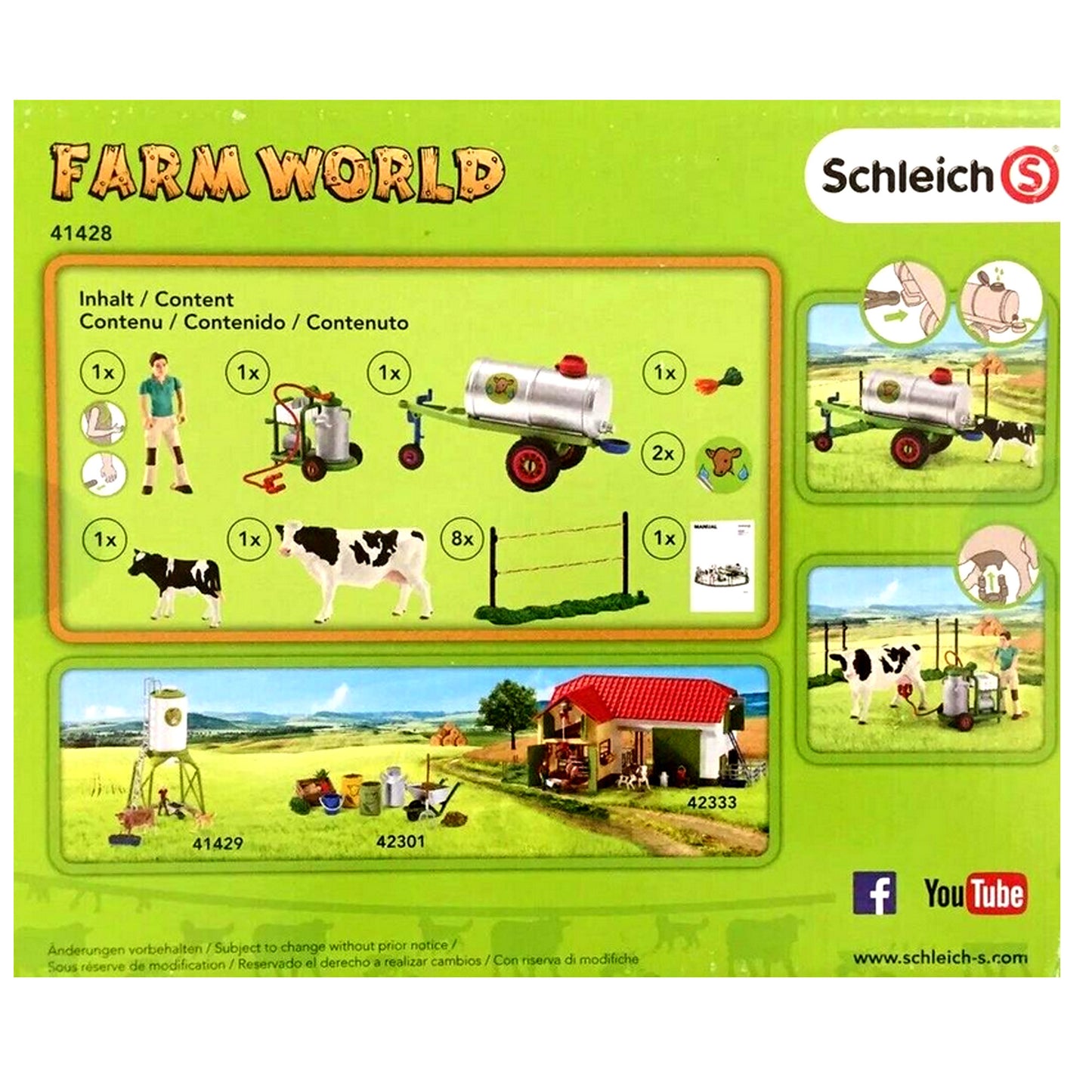 Schleich Farm World Cow Family On The Pasture Figure Play Set SC 41428