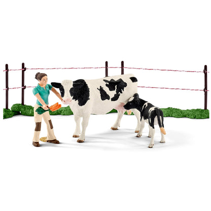 Schleich Farm World Cow Family On The Pasture Figure Play Set SC 41428