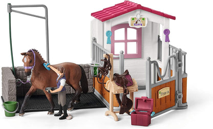 Schleich Horse Club Horse Stall Wash Area - Horse and Figure included 42404 5+