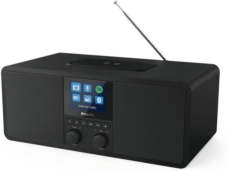 Philips TAR8805 Digital Internet Spotify Radio with Alarm Wireless Phone Charger Bluetooth