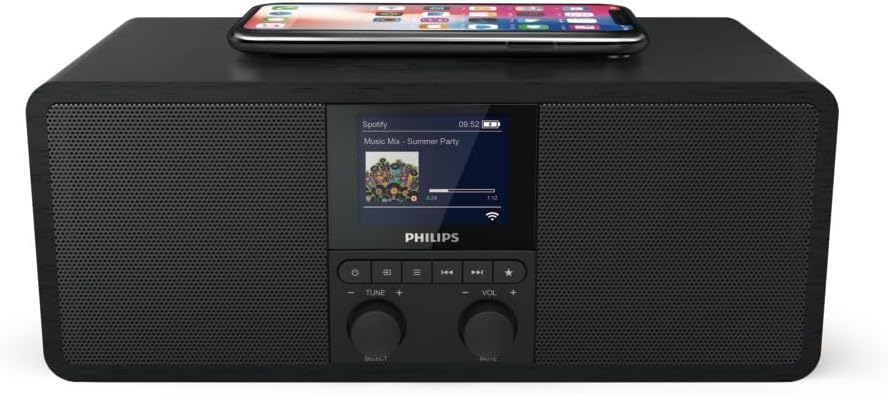 Philips TAR8805 Digital Internet Spotify Radio with Alarm Wireless Phone Charger Bluetooth