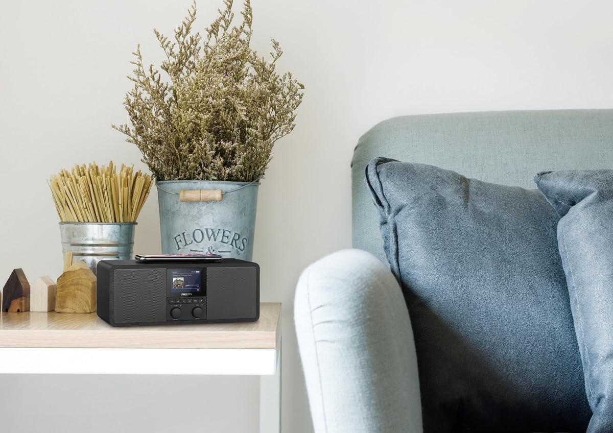 Philips TAR8805 Digital Internet Spotify Radio with Alarm Wireless Phone Charger Bluetooth
