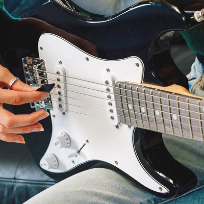 3rd Ave by Nomans 3/4 Size Black Electric Guitar with Accessories Teens Kids Beginner 8 to 16
