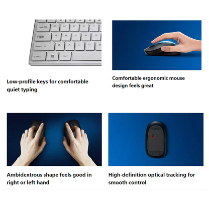 Philips Ergonomic Keyboad and Mouse Set Combo 2.4Ghz Wireless Efficient Work Office C602