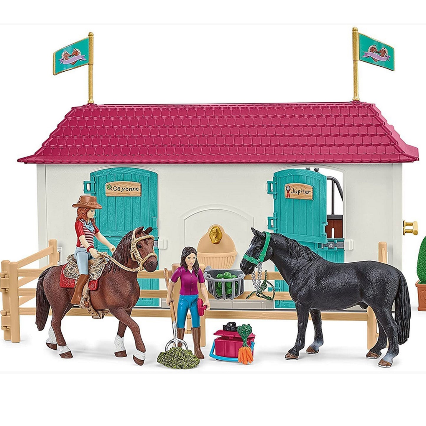 Schleich Horse Club Large Lakeside Country House and Stable inc Figures and Furniture 42551