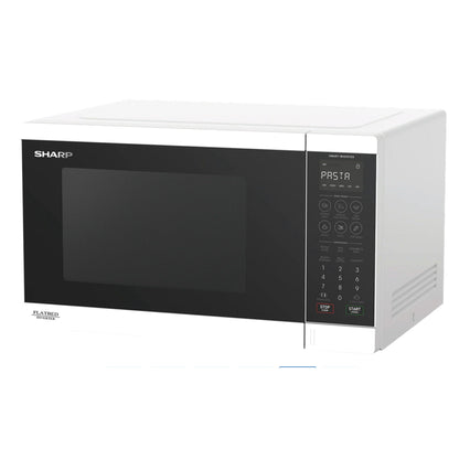 Sharp 32L 1200w Flatbed Inverter Microwave Oven White SM327FHW