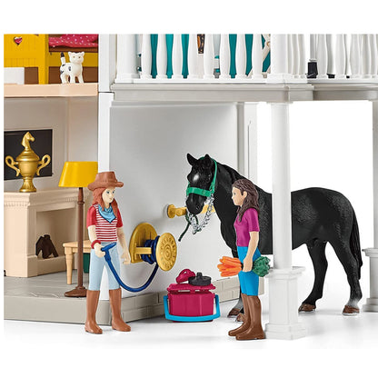 Schleich Horse Club Large Lakeside Country House and Stable inc Figures and Furniture 42551