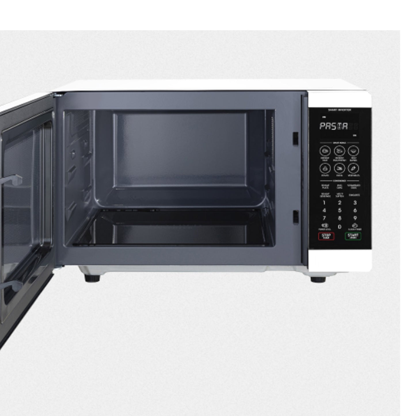 Sharp 32L 1200w Flatbed Inverter Microwave Oven White SM327FHW