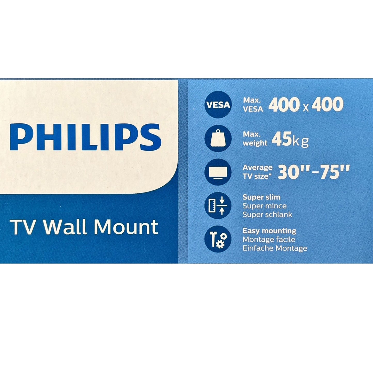 Philips 30 - 75 inch Universal Tilt TV Wall Mount VESA 45kg LED LCD OLED Lockable