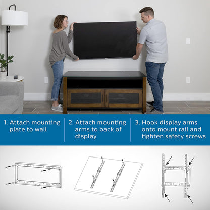 Philips 40 - 100 inch Universal Tilt TV Wall Mount 45kg VESA 600 x 400 800 x 400 Flat Curved Screen