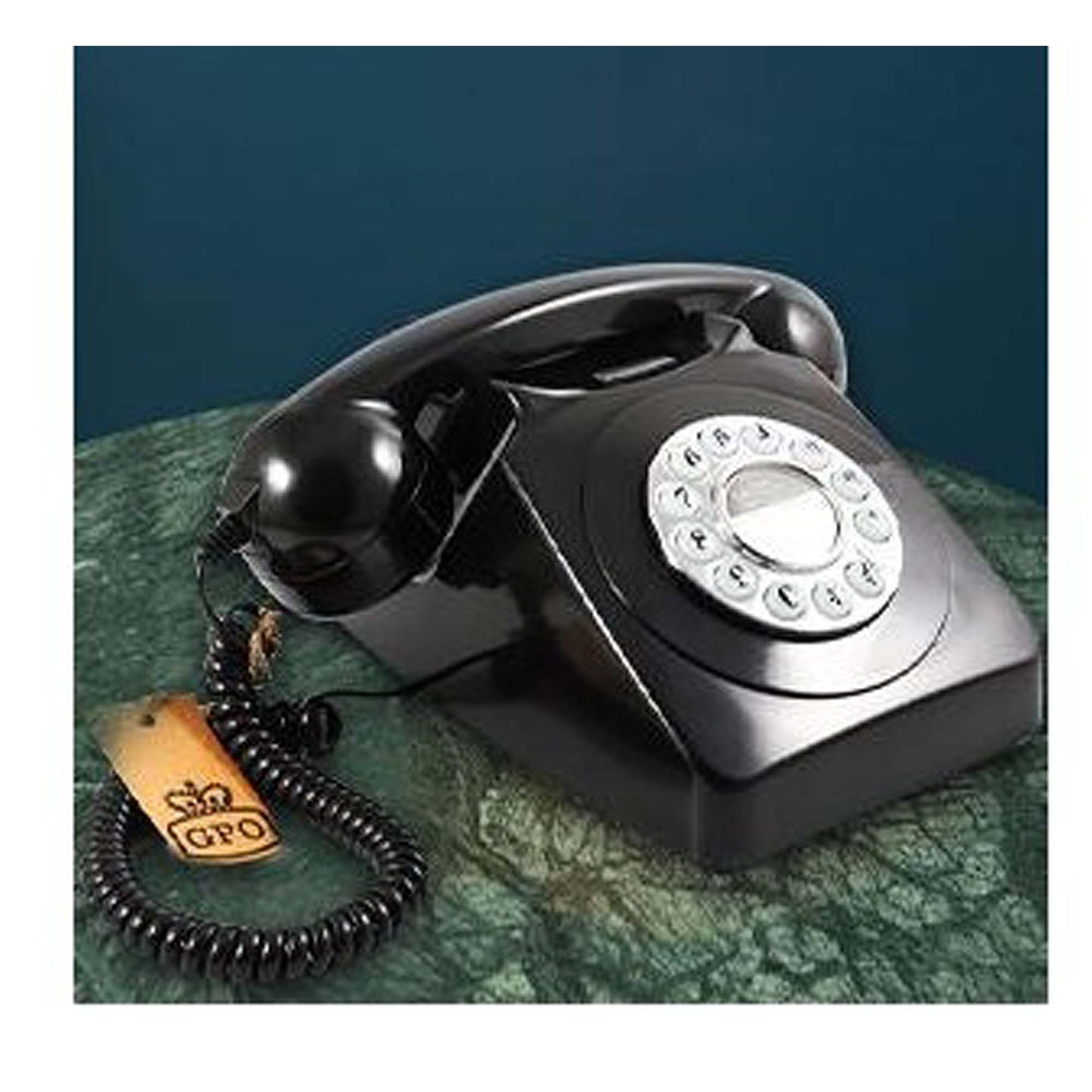 GPO 746 Retro Push Button Landline Desk Phone Black Bell Ring 60s 70s