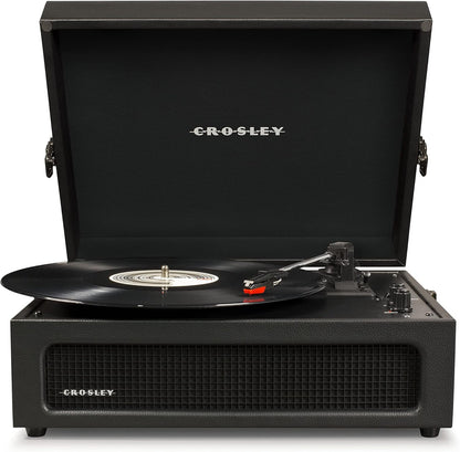 Crosley Voyager Turntable Record Player Black Retro Style 3 Speed