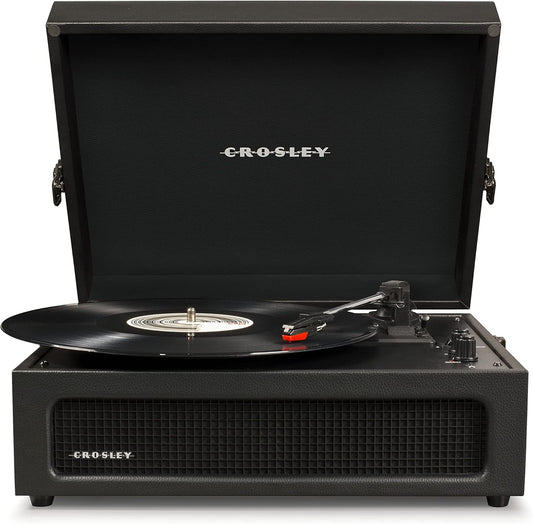 Crosley Voyager Turntable Record Player Black Retro Style 3 Speed