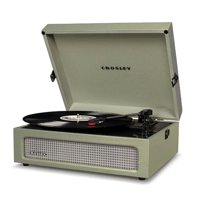 Crosley Voyager Turntable Record Player Sage Retro Style 3 Speed