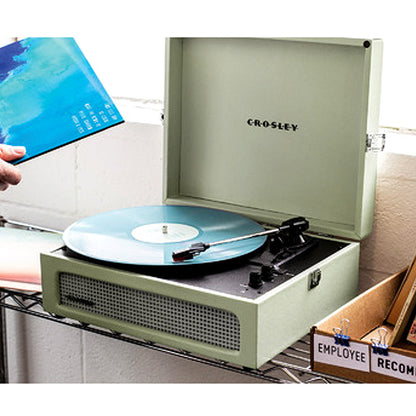 Crosley Voyager Turntable Record Player Sage Retro Style 3 Speed