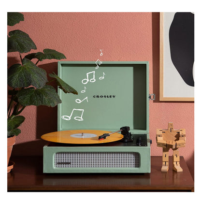 Crosley Voyager Turntable Record Player Sage Retro Style 3 Speed